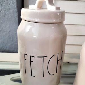 Rae Dunn fetch dog treat canister new